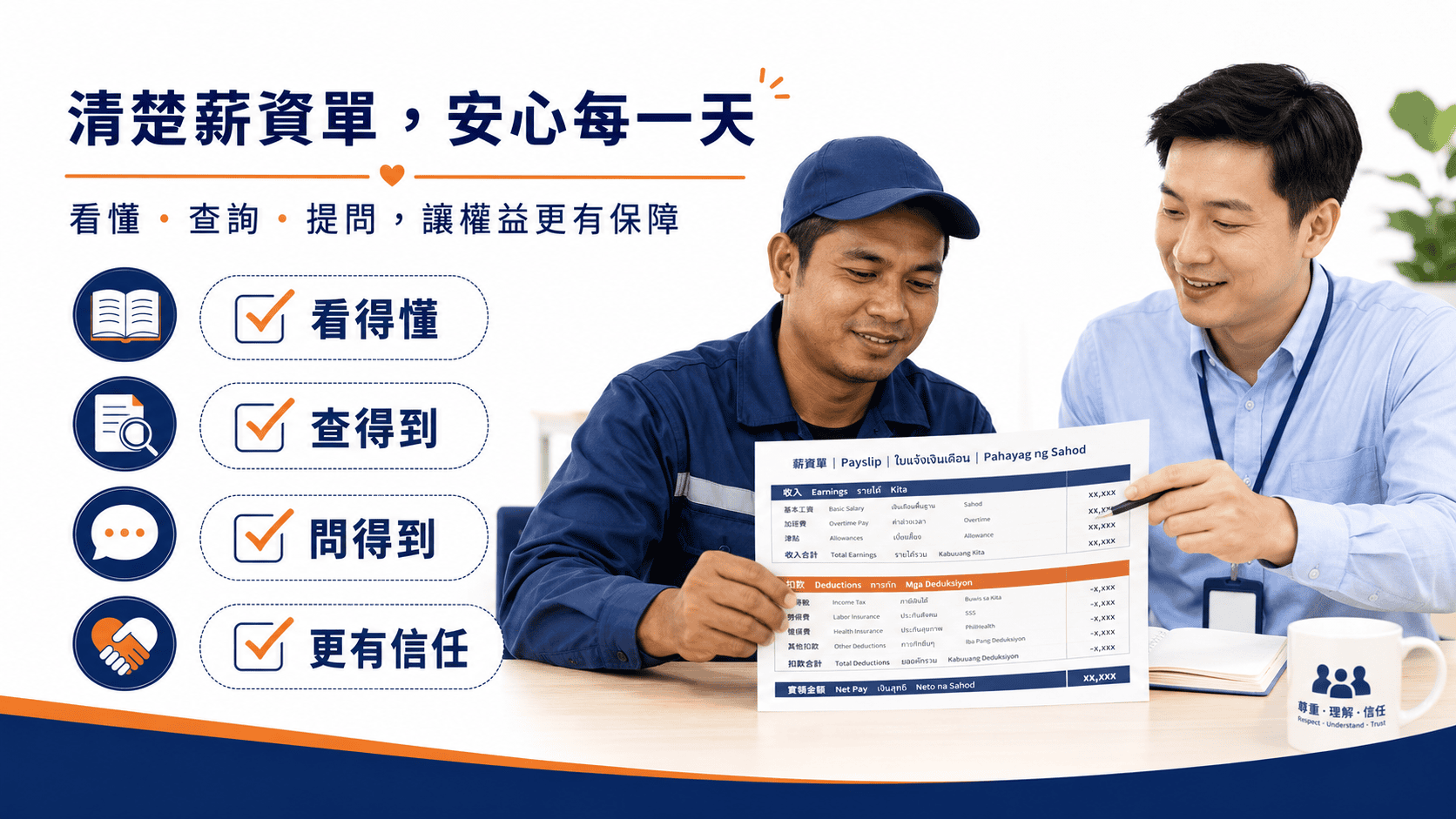 多語薪資單要讓員工看懂什麼？