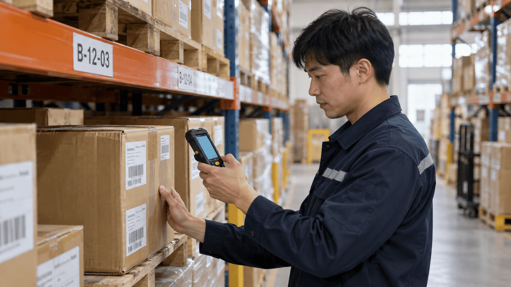 掃描品項、批次與庫位前,先確認目前作業任務